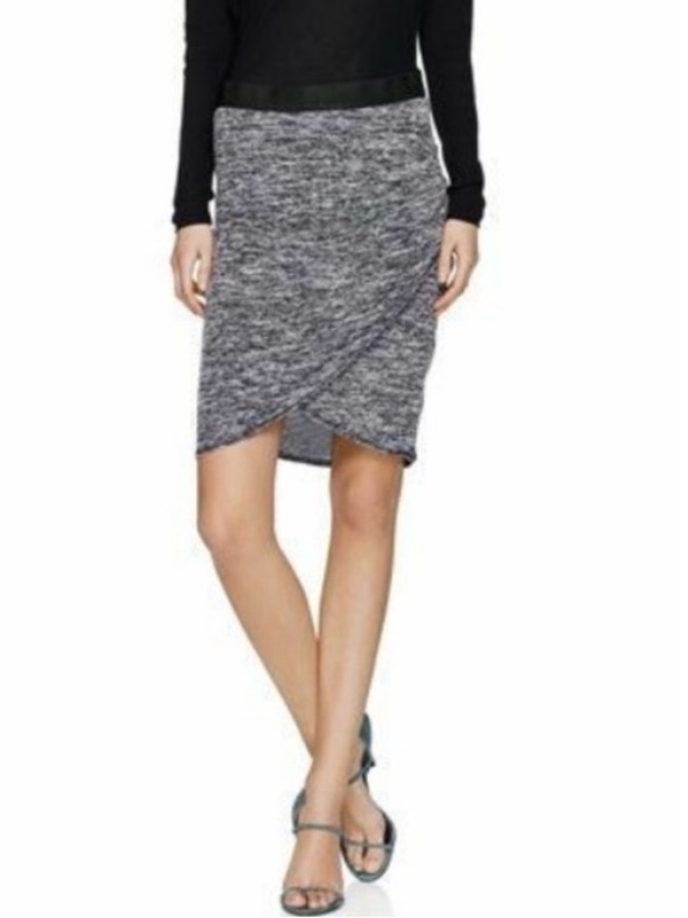Aritzia Wilfred Free Tyra Heathered Grey Bodycon Skirt XS